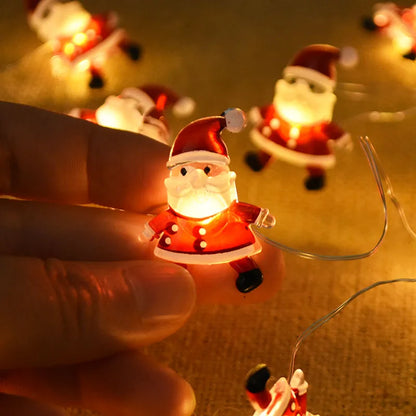 2M 20LED Santa Claus Snowflake LED Light String