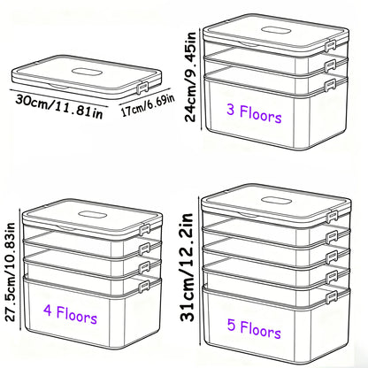 Multi-Layer Waterproof Pill & Medicine Organizer Storage Box