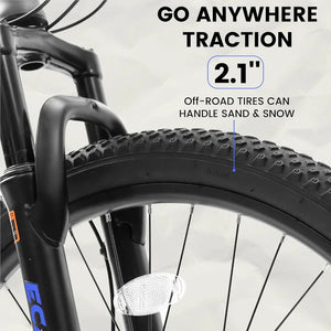 Ecarpat Full Front Suspension Mountain Bike with 21 Speed Steel Frame and Dual Disc Brakes