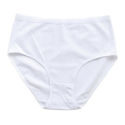 Chen Asta Women's Cotton High-Waist Briefs (6-Pack) - Breathable Plus Size Panties