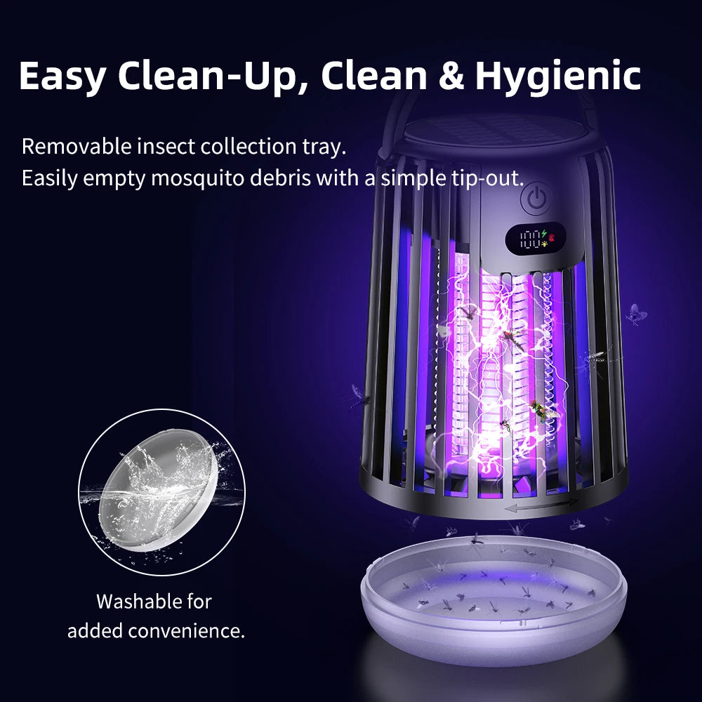 Solar Outdoor Mosquito Killer Lamp – Waterproof UV Electric Bug Zapper for Lawn & Garden