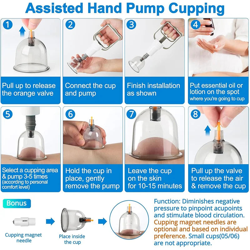 12-Piece Vacuum Cupping Therapy Set with Storage Bag