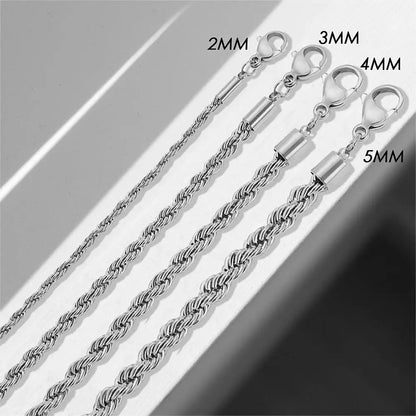 eManco Twisted Rope Chain Bracelet