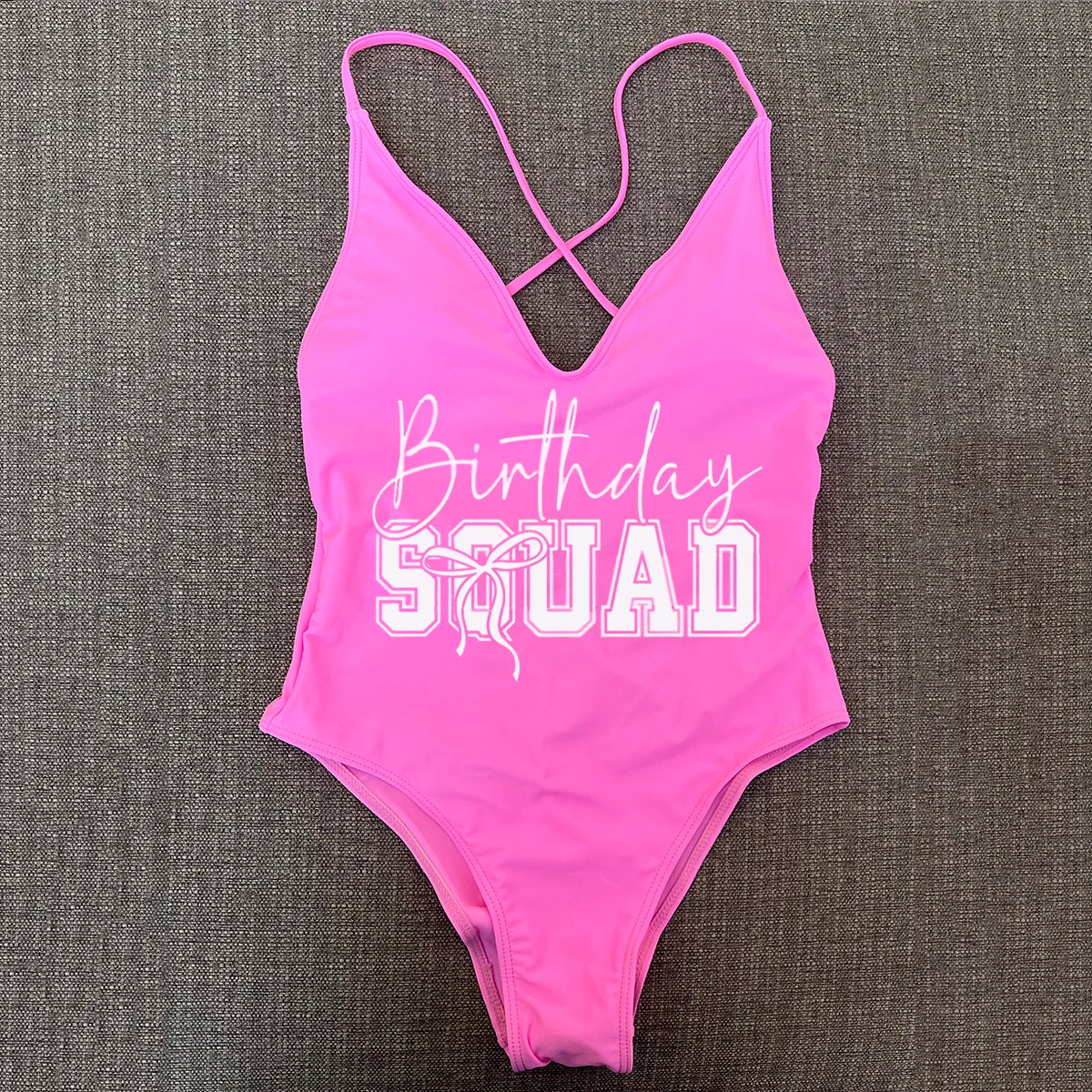 Padded One Piece Swimsuit Birthday Bathing Suit