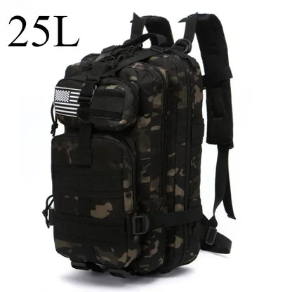 25L/50L Tactical Molle Backpack for Hiking, Camping & Outdoor Travel