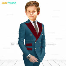 Slim Fit Peaked Lapel Formal Blazer and Pants Two Piece Suit