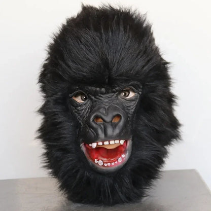 Realistic Latex Gorilla Mask for Halloween Cosplay and Role-Play Party