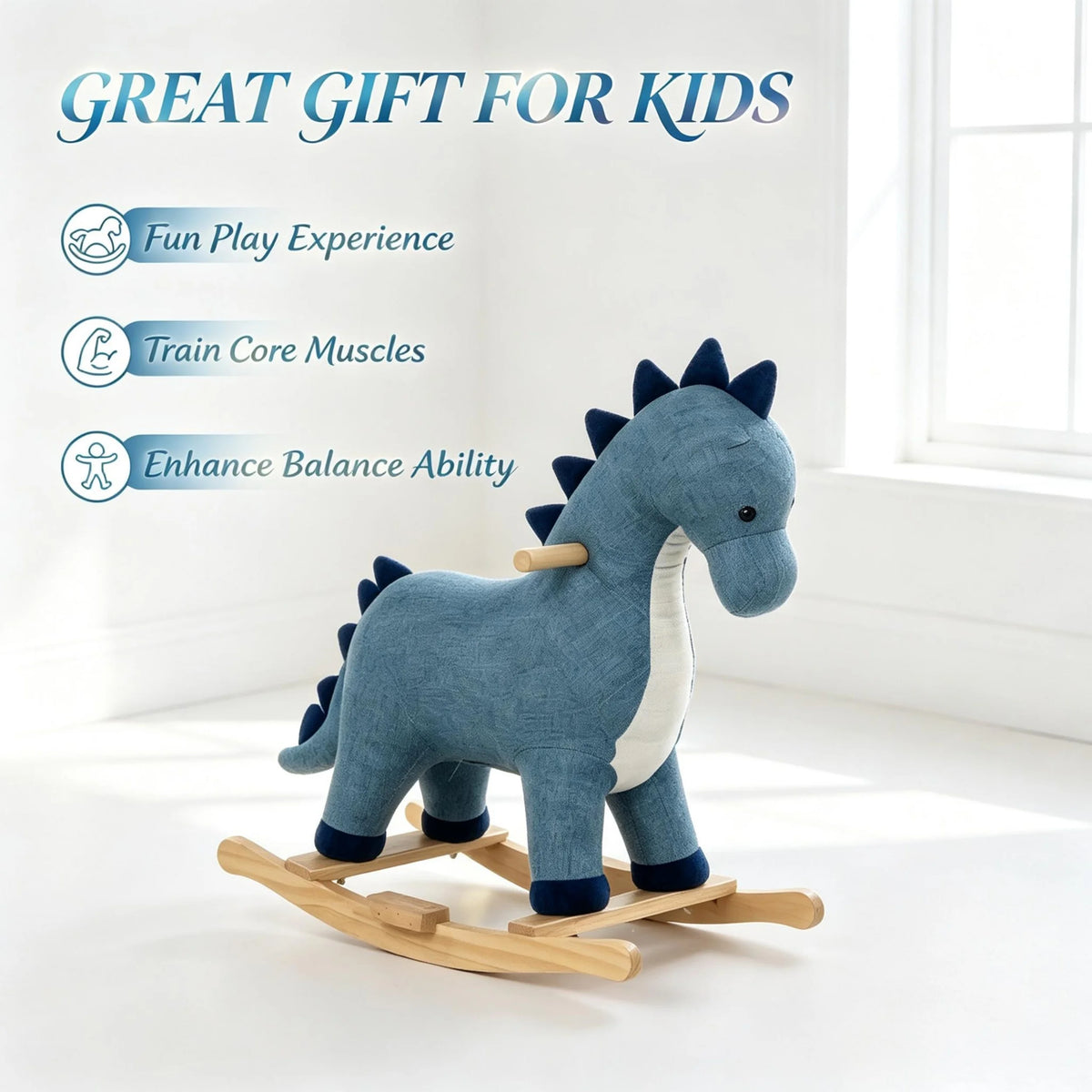 Toddler Interactive Rocking Dinosaur Ride-On Toy