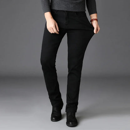 Men's Classic Slim Fit Stretch Black Jeans