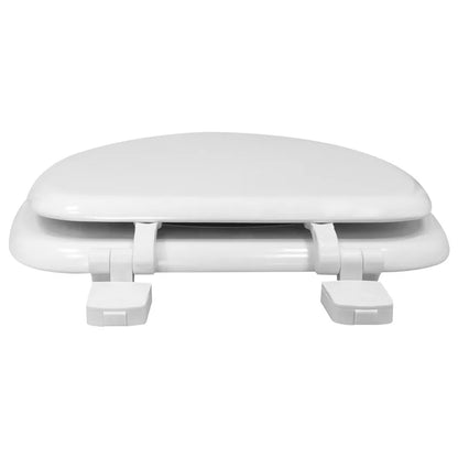 Durable Elongated White Toilet Seat