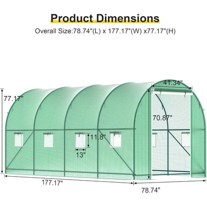Outdoor Heavy Duty Large Walk-in Green Garden House