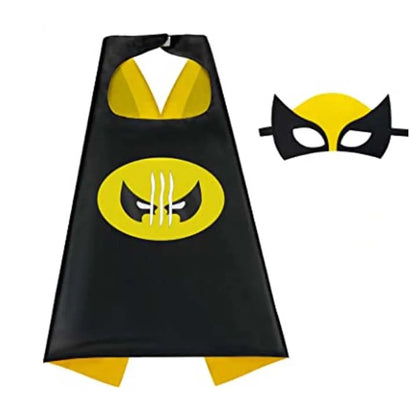 Kids' Superhero Capes & Masks Set – Cartoon Dress-Up Costume Party Favor