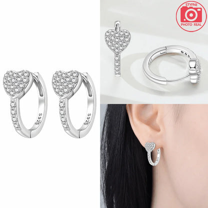 925 Sterling Silver Dancing Bee Hoop Earrings – Cute Enamel Zircon Jewelry