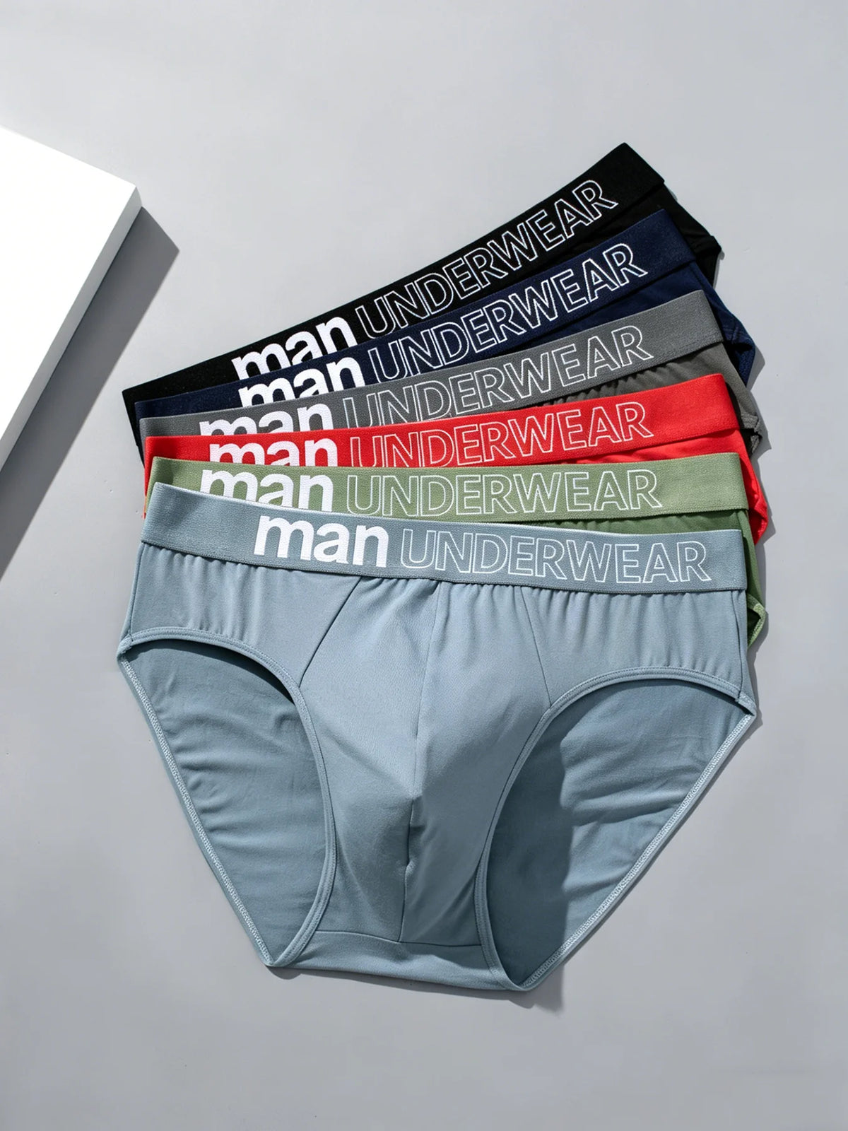 6/12 Pack Men's Letter Print Elastic Briefs