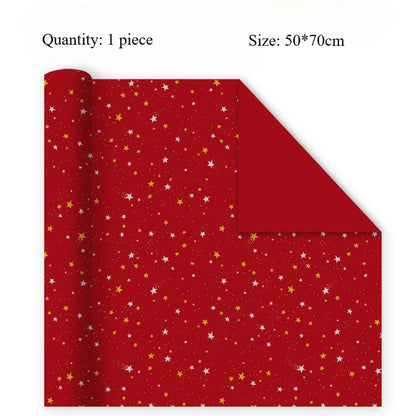 50*70cm Star Wrapping Paper Meteor Ribbon Gift Box
