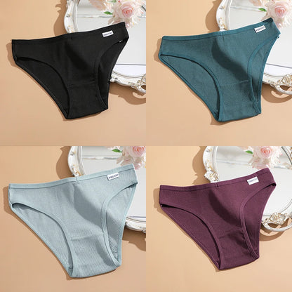 FINETOO 4Pcs Cotton Panties
