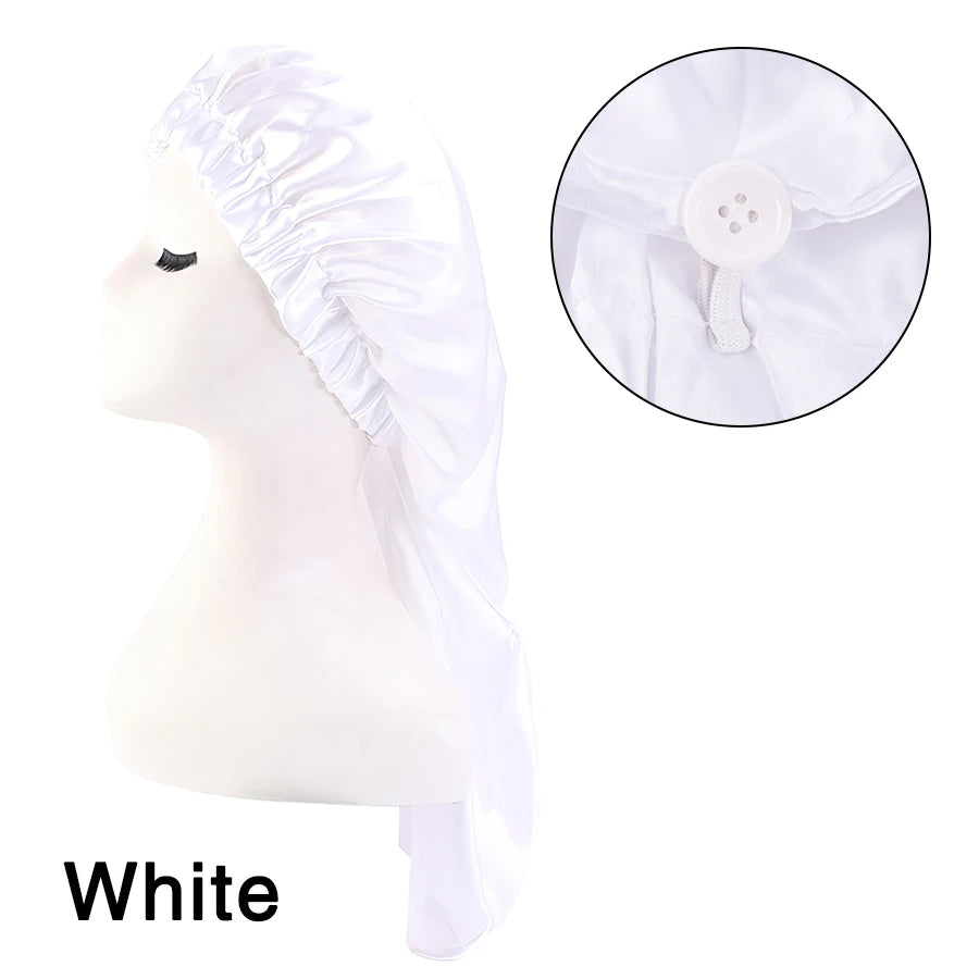 Satin Solid Color Sleeping Cap