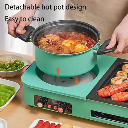 Multifunctional Electric Grills 3-in-1 Smokeless Korean BBQ Hot Pot