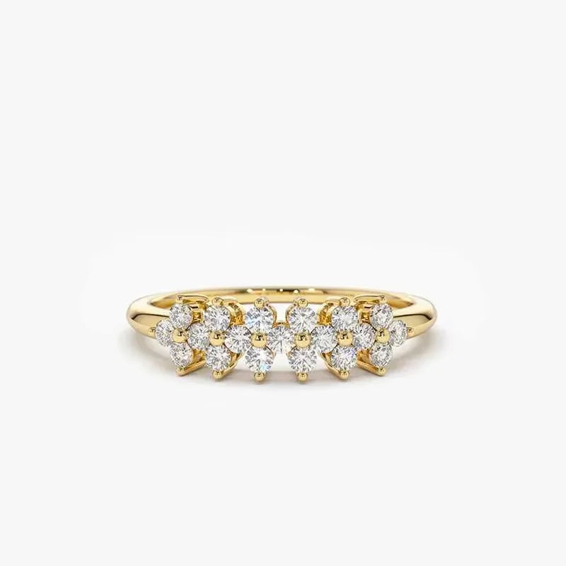 925 Sterling Silver 2mm Moissanite Ring With Certificate
