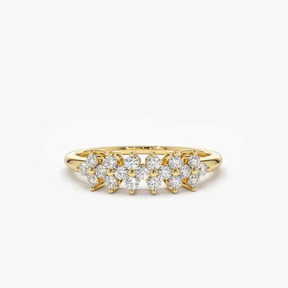 925 Sterling Silver 2mm Moissanite Ring With Certificate