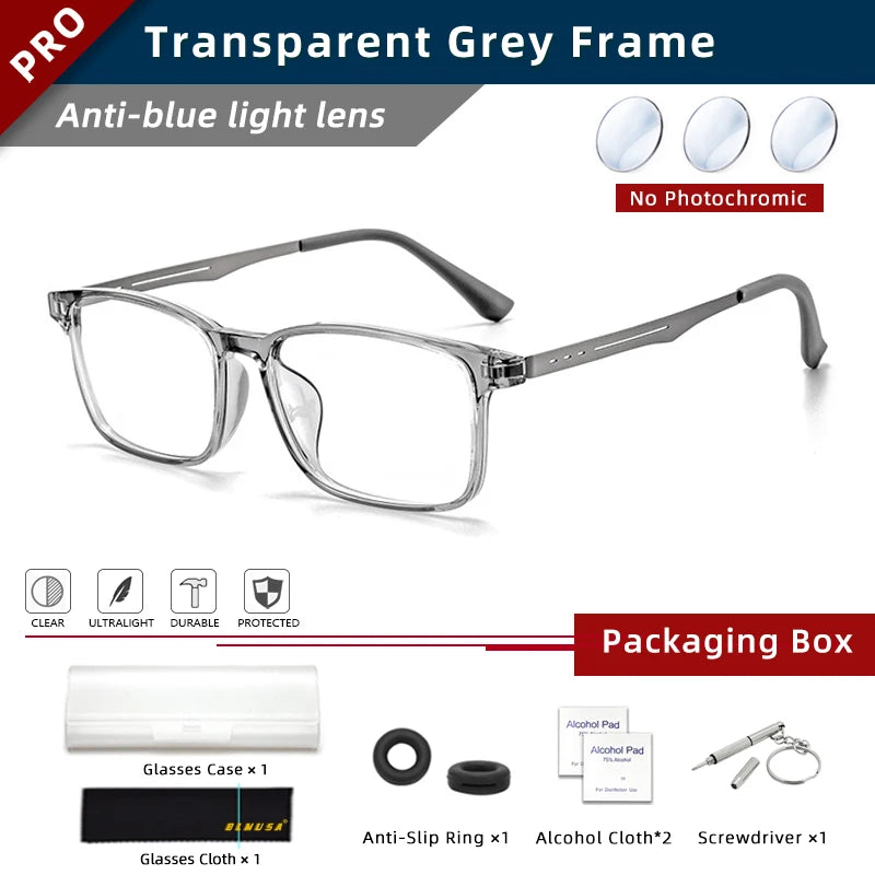 Ultra-Light Titanium Photochromic Multifocal Reading Glasses