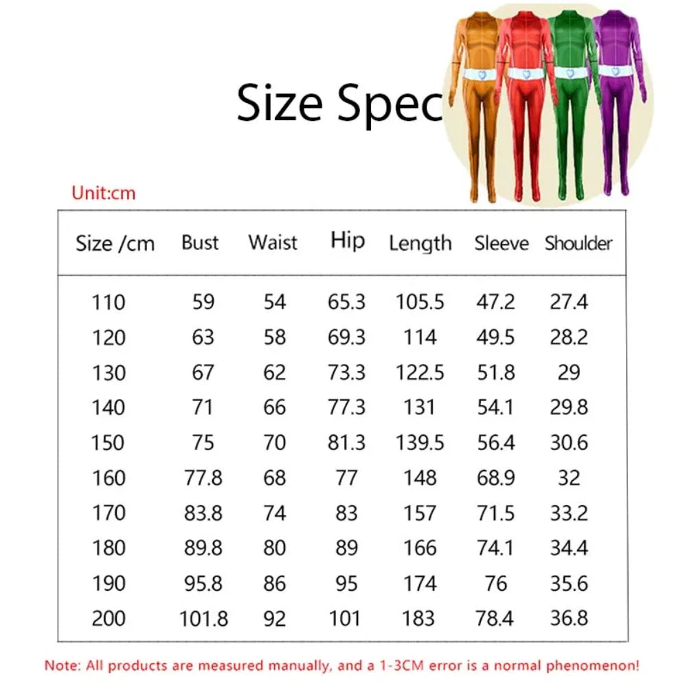 Women's Totally Spies Cosplay Zentai Bodysuit