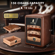XIFEI Cigar Humidor Cabinet with LED Lighting with 150 Cigar Capacity
