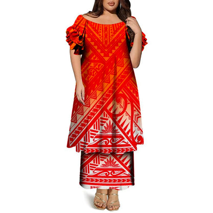 Women’s Plus Size Bohemian Floral Print Maxi Dress – Casual O-Neck Ankle-Length Dress