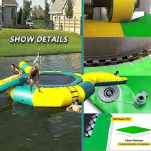Large Lake Trampoline with Slide and Bouncing Platform