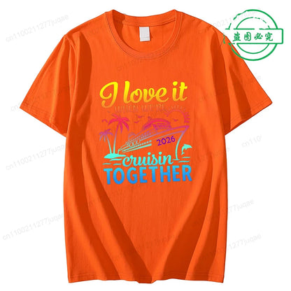 Women’s Cruise Squad 2026 Graphic T-Shirt – Casual Short Sleeve Vacation Tee