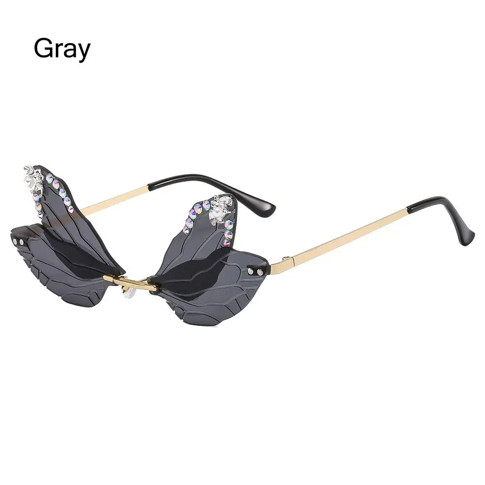 Rimless Dragonfly Wing Sunglasses