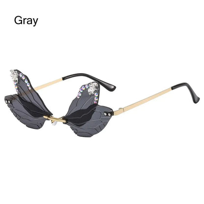 Rimless Dragonfly Wing Sunglasses