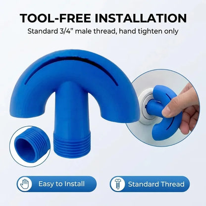 Universal Pool Fountain & Aeration Cooling System – Dual Spray Water Waterfall Sprinkler for Above Ground & Inground Pools
