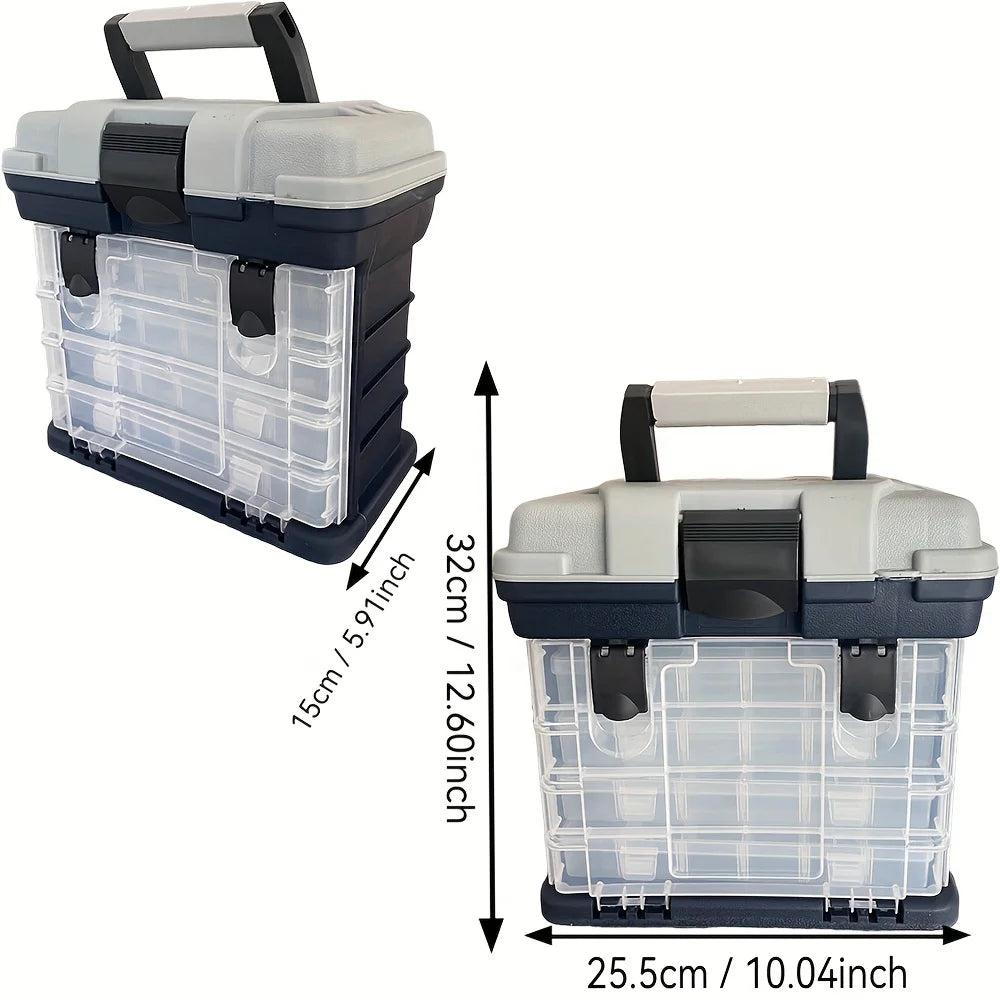 Portable Four-layer Plastic Tackle Box