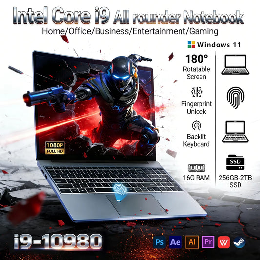 Core i9-10980HK 16GB RAM SSD Backlit Keyboard Fingerprint Unlocking Laptop