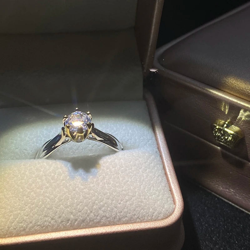 18K Gold Moissanite Cocktail Ring – Elegant Gemstone Wedding & Engagement Jewelry
