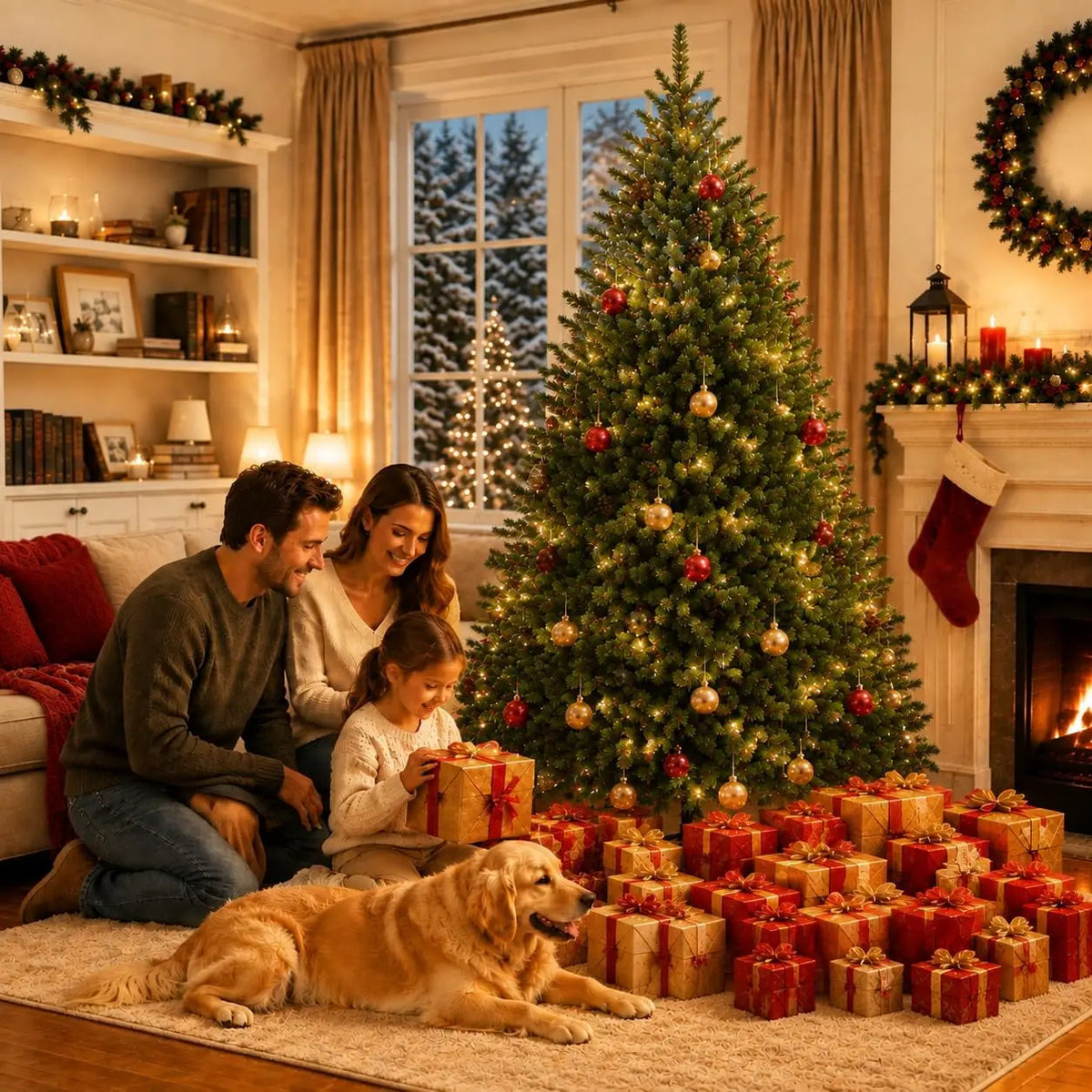Pre-Lit Dual-Color LED Artificial Christmas Tree