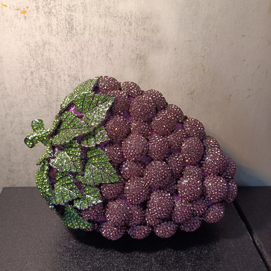 Grape Crystal Purple Designer Handbags