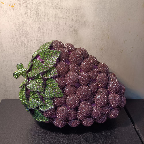 Grape Crystal Purple Designer Handbags