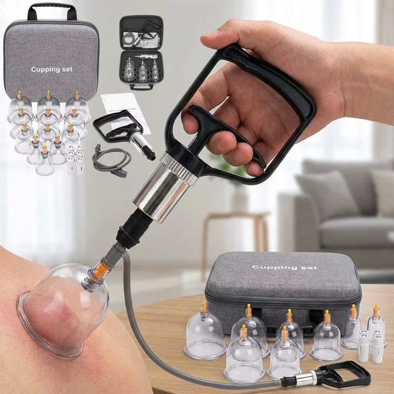 12-Piece Vacuum Cupping Therapy Set with Storage Bag