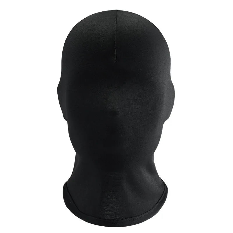 Breathable Pure Black Full Face & Exposed Eyes Cosplay Mask