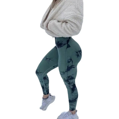 Tie-Dye Seamless Peach Butt High Waist Leggings