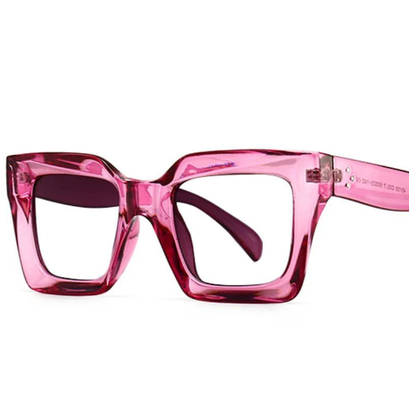 Vintage Oversized Square Anti Blue Light Reading Glasses