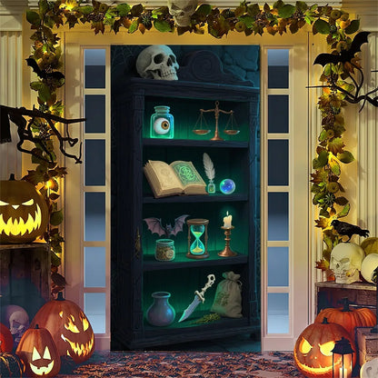 Spooky Ghostly Clown Door Curtain Backdrop