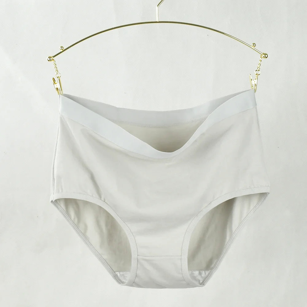 Pure Cotton Women's High-Waist Briefs & Mom Underwear