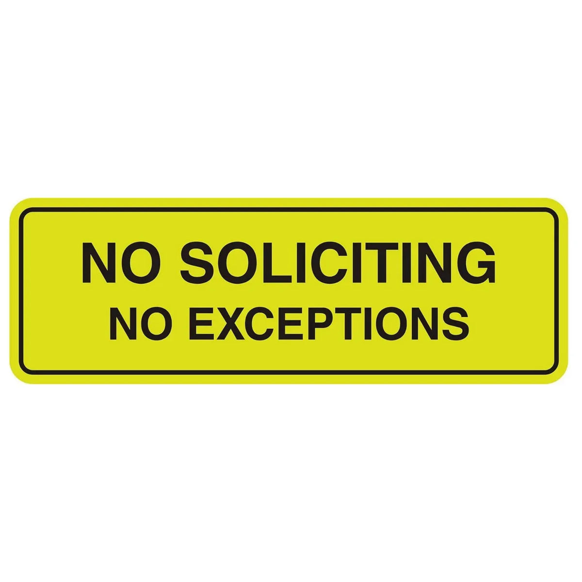 No Soliciting Vintage Metal Aluminum Sign