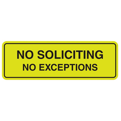 No Soliciting Vintage Metal Aluminum Sign