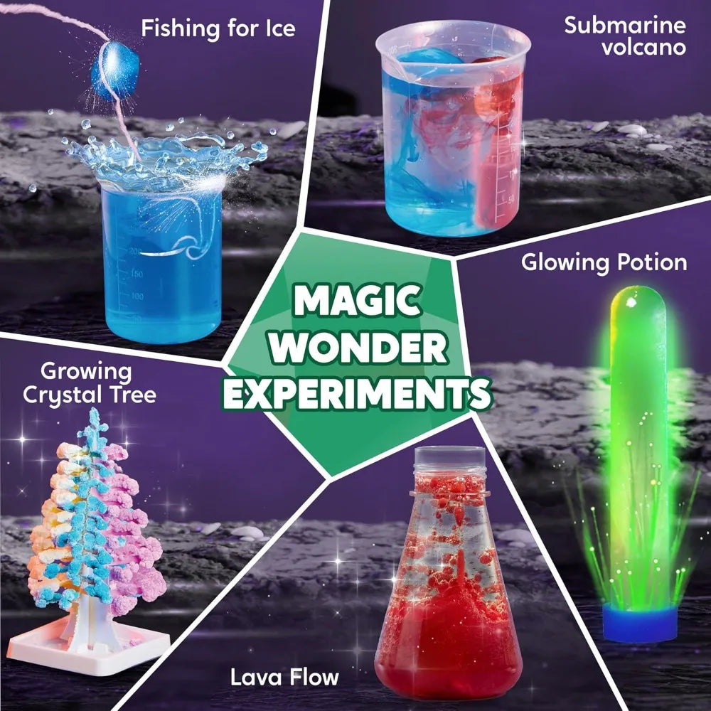 JOYFY 50+ Wonder Science Kit – STEM Educational Toy with Growing Crystal Tree & Experiments
