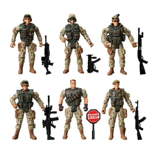 6Pcs SWAT Team Movable Action Figures