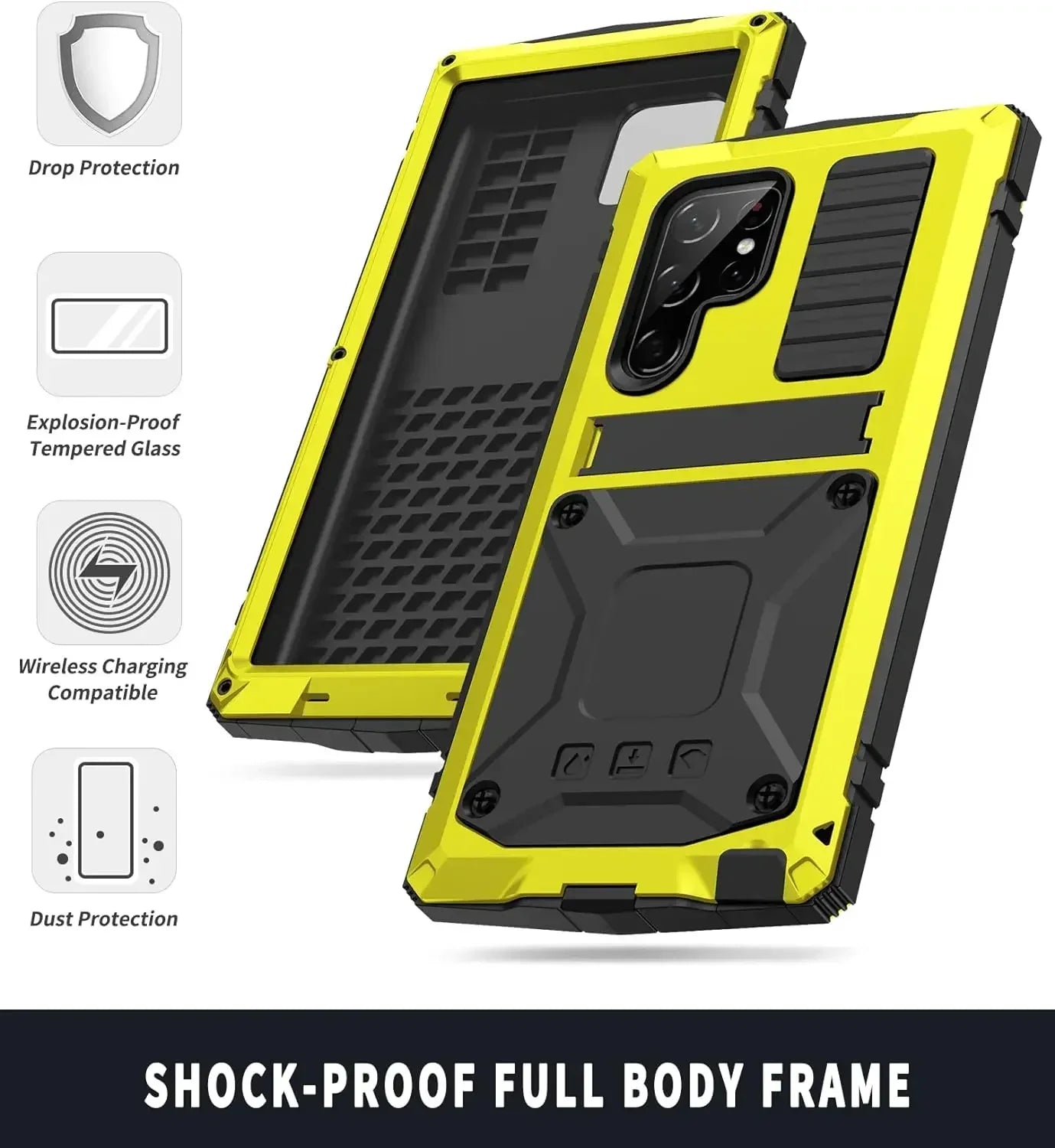 Heavy Duty Aluminum Metal Armor Phone Case For Samsung